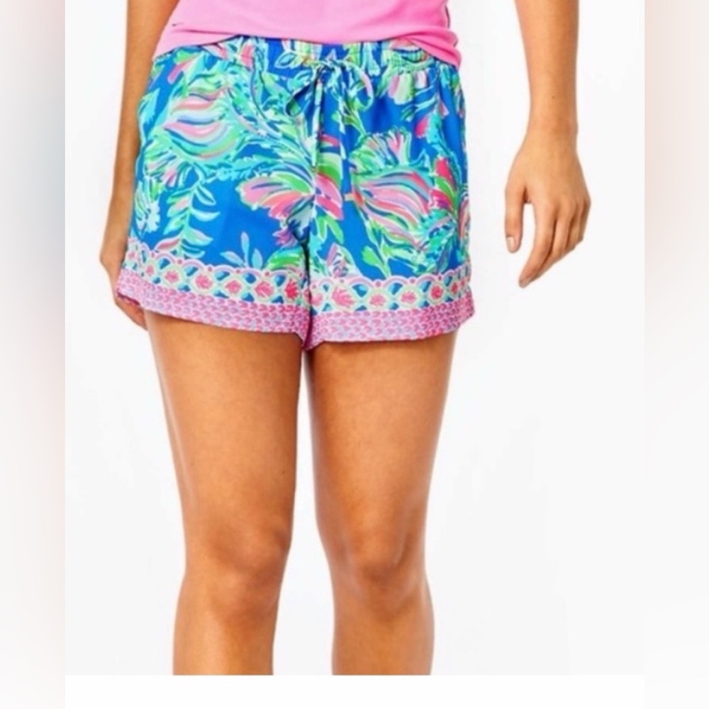 Lilly Pulitzer Katia Shorts XS Blue Flare Fancy Fins